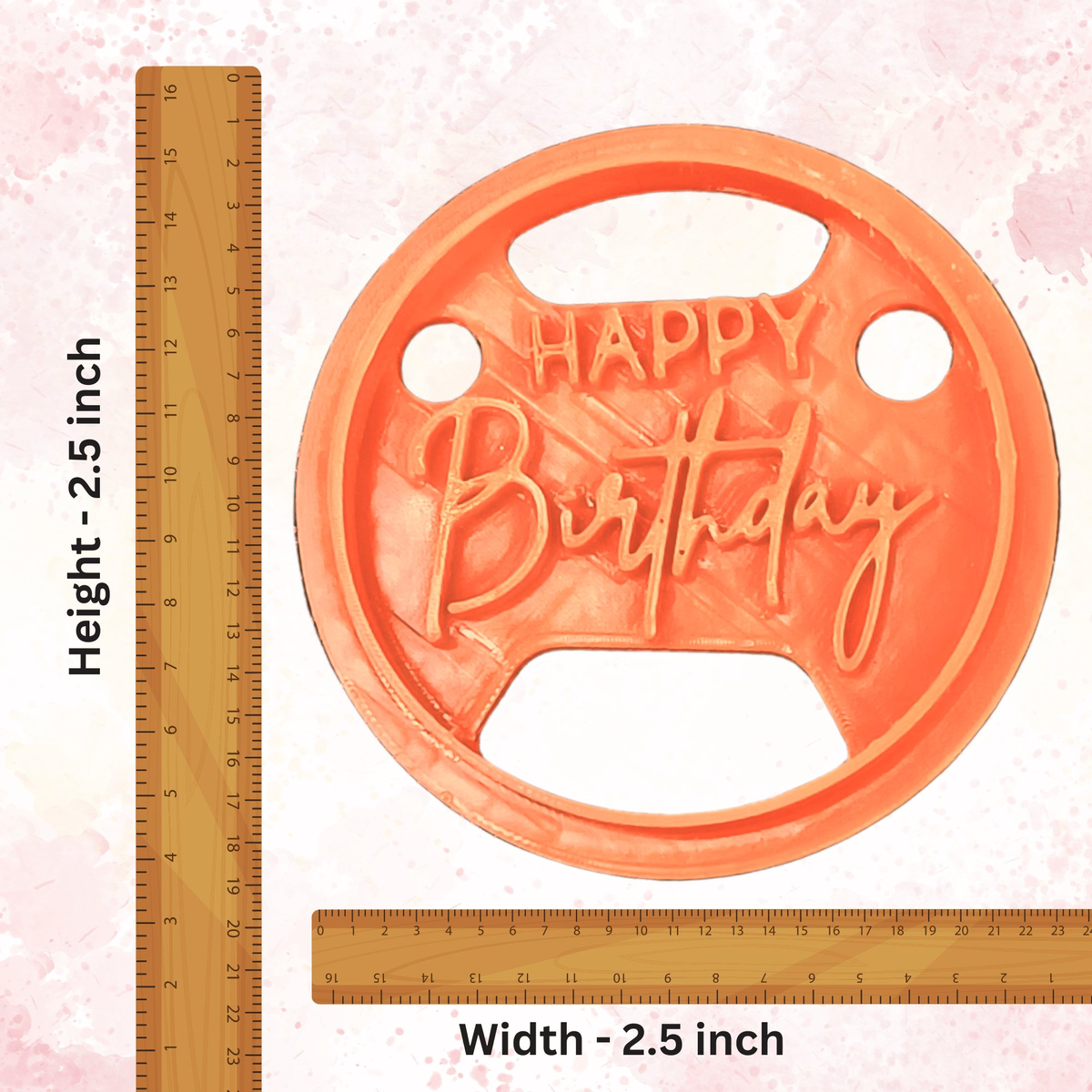 Confect Toppers Cutters | Congratulations Topper Cutter | Fondant Cutter | (Happy Birthday 02) | Grocsy