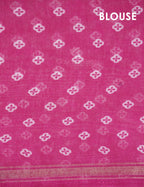 Shades of Hot Pink Colour Floral Design Semi Chanderi Saree By Gayathri Reddy Designer Studio | Grocsy