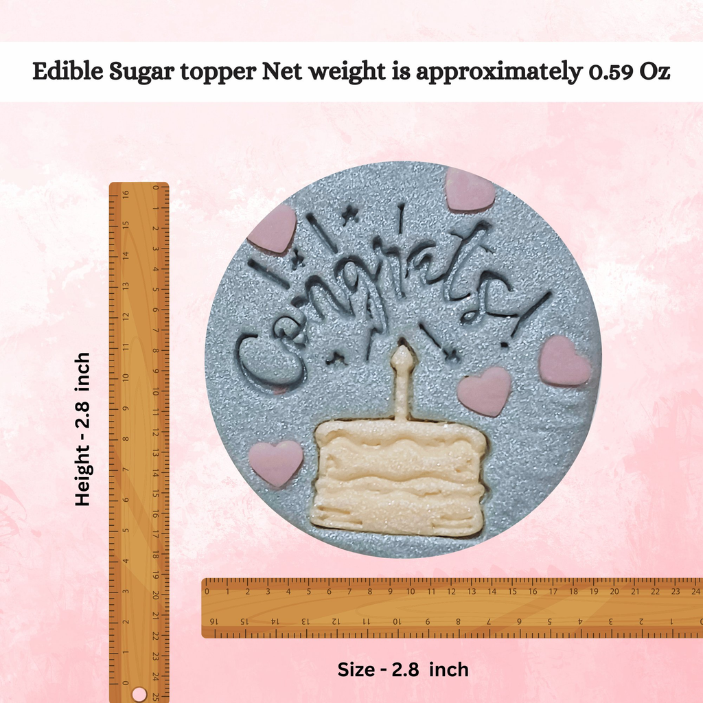 Confect Congrats | Edible Celebration Topper | Grocsy