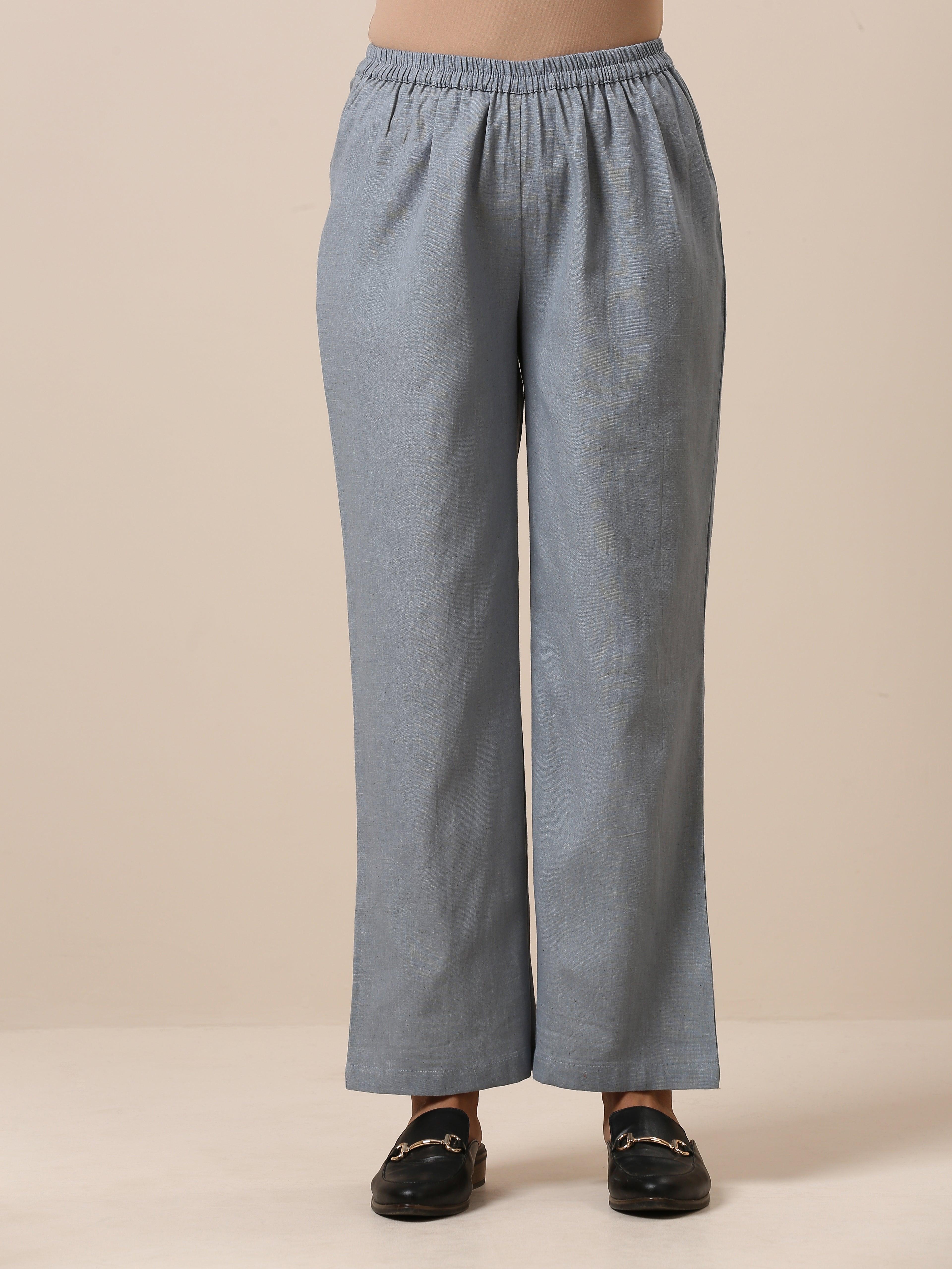 trueBrowns Cotton Steel Blue Short Co-Ord Set | Relove | Grocsy