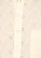 Fabmade Ivory Bloom Embroidered Short Kurta | Grocsy