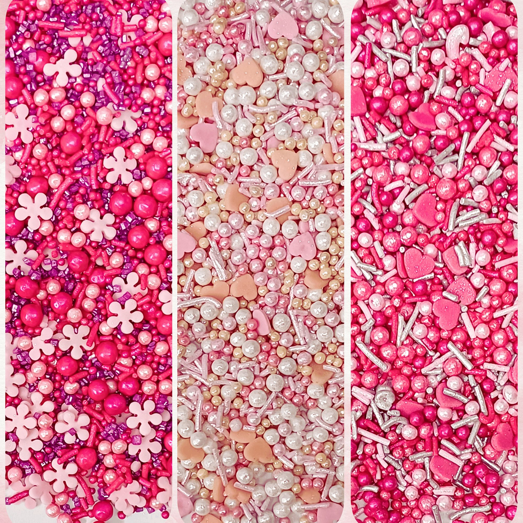 Confect Valentine Sprinkles | 14 Edible Decoration for Baking & Dessert | Grocsy