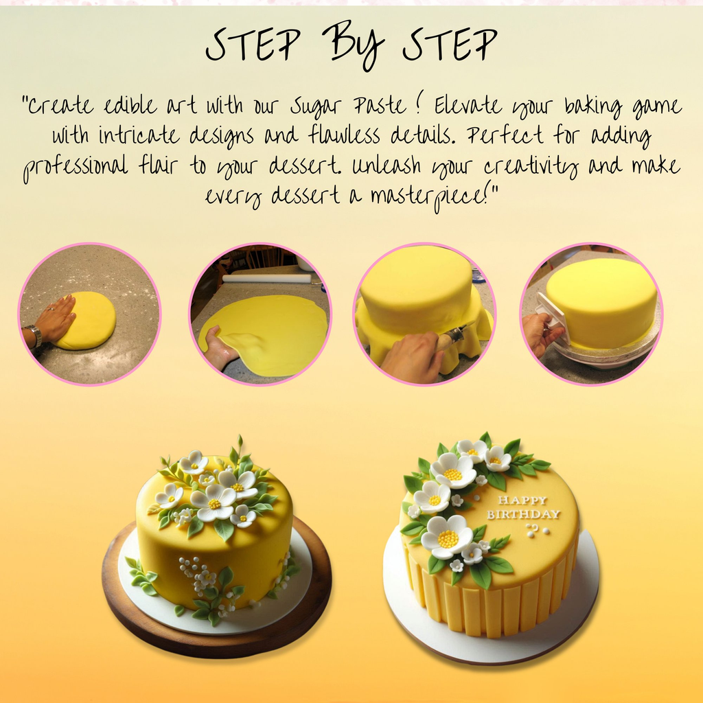 Confect Sunshine Yellow Fondant | Edible Sugarpaste | Grocsy