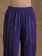 trueBrowns Spectrum Blue Gold Cotton Oversized Round Co-Ord Set | Grocsy