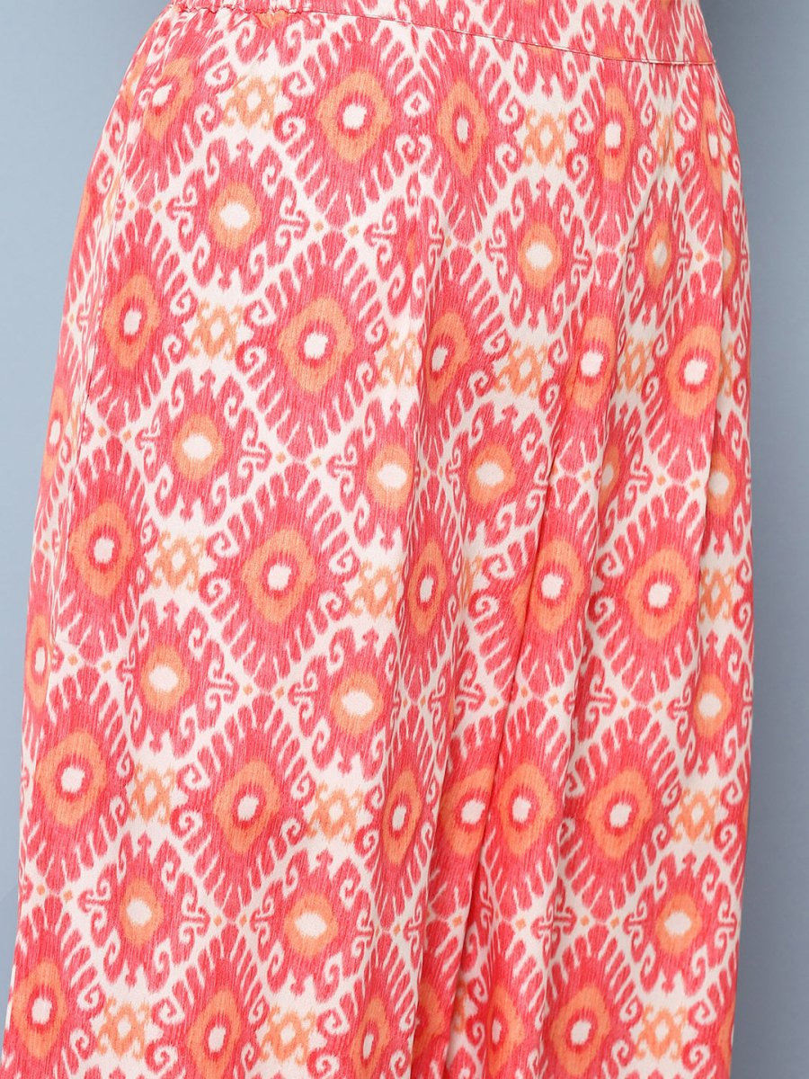 Ahalyaa Women Ethnic Motifs Printed Regular Gotta Patti Kurta with Palazzos | Grocsy