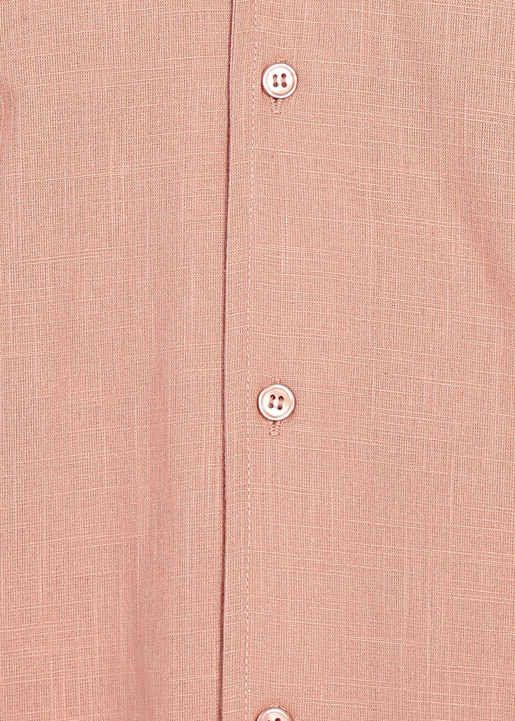 Fabmade Men’S Peach Linen Short-Sleeve Shirt | Grocsy