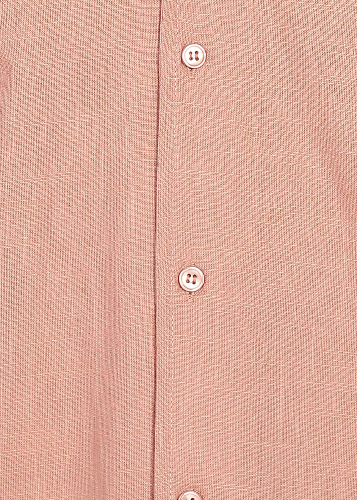 Fabmade Men’S Peach Linen Short-Sleeve Shirt | Grocsy
