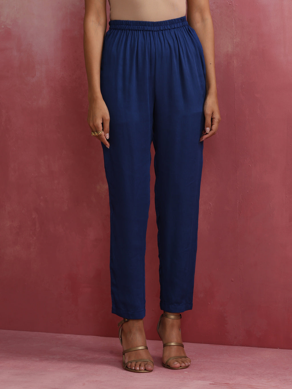 trueBrowns Blue Modal Kimono sleeve Kurta set | Grocsy