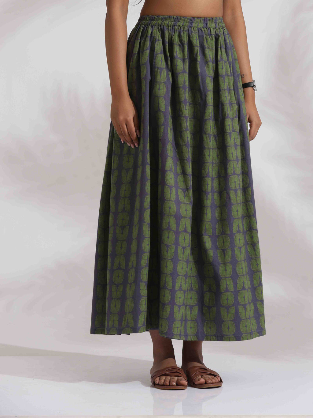 trueBrowns Grey Cotton Skirt Co-ord Set | Grocsy