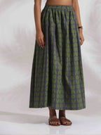 trueBrowns Grey Cotton Skirt Co-ord Set | Grocsy