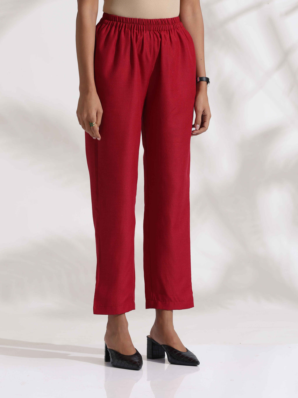 trueBrowns Maroon Slub Co-ord Set | Grocsy