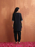 trueBrowns Black Cotton Co-ord Set | Grocsy