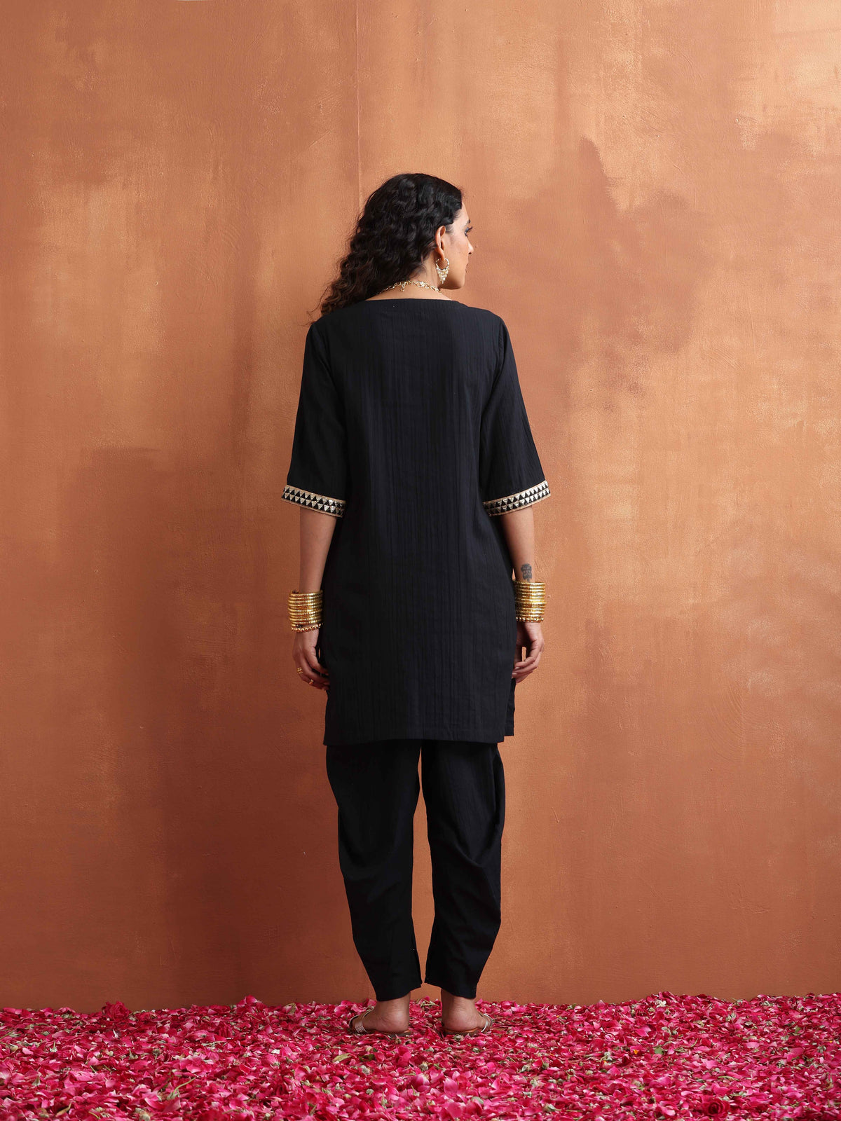 trueBrowns Black Cotton Co-ord Set | Grocsy