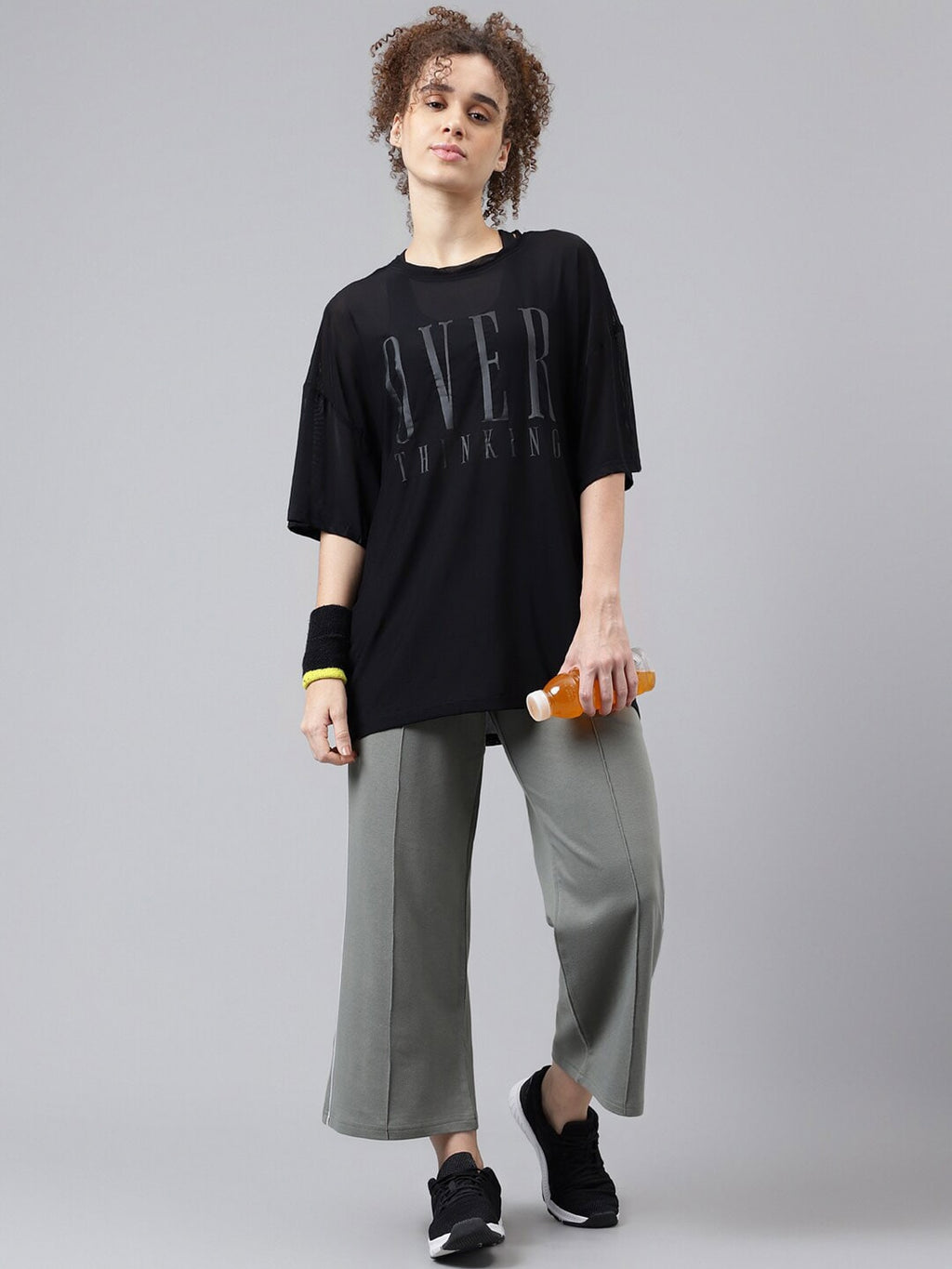 MKH Typography Printed Relaxed Fit Sheer Dri-FIT T-shirt | Grocsy