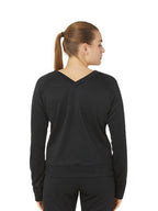 ASICS Brushed Mobility Knit Pullover Round Neck Long Raglan Sleeves T-shirt | Grocsy
