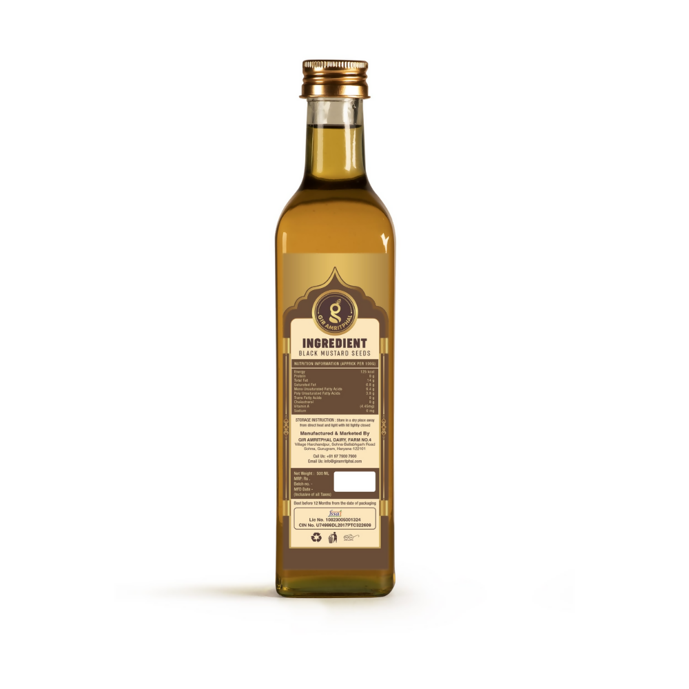 Giramritphal Kachi Ghani Cold Pressed Black Mustard Oil | Grocsy