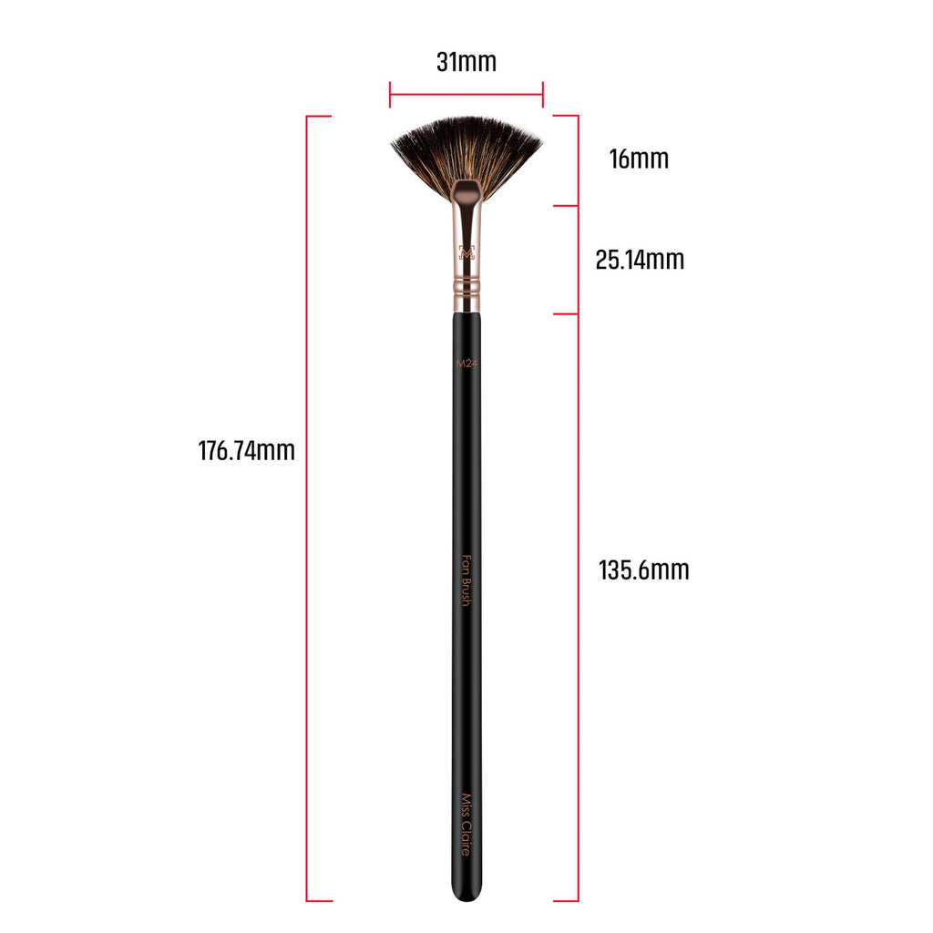 Miss Claire M24 - Fan Brush - Rose Gold | Grocsy