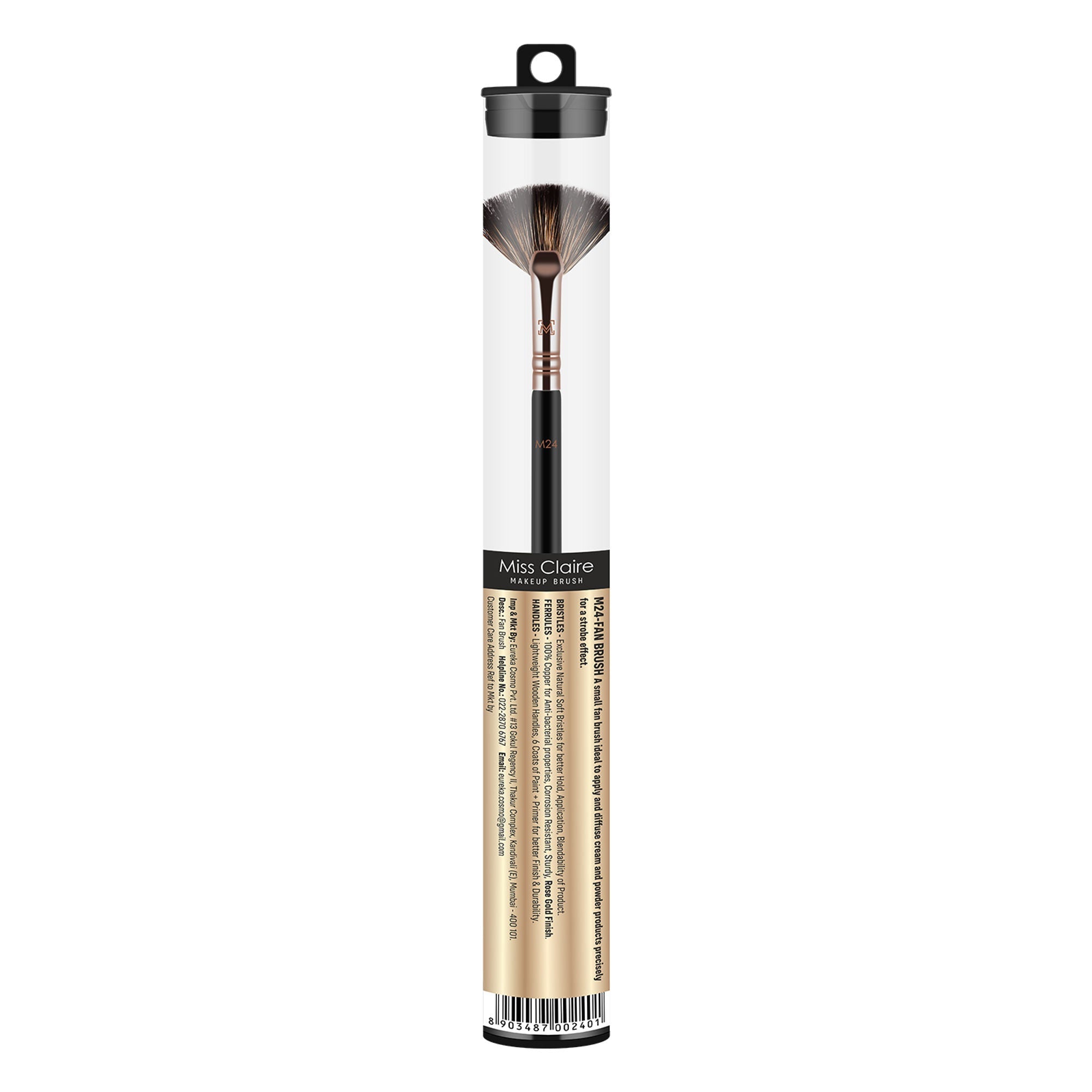 Miss Claire M24 - Fan Brush - Rose Gold | Grocsy