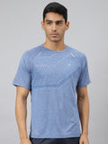 Alcis Men Heather Anti-Static Slim-Fit Round Neck Grocsynce Running T-Shirt | Grocsy