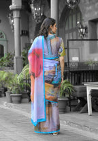 stylish Casual Multi Imported georgette Ready to Wear Fancy Saree - Ashwini | Grocsy