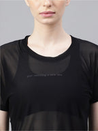 MKH Typography Printed Relaxed Fit Dri-FIT Sports T-shirt | Grocsy