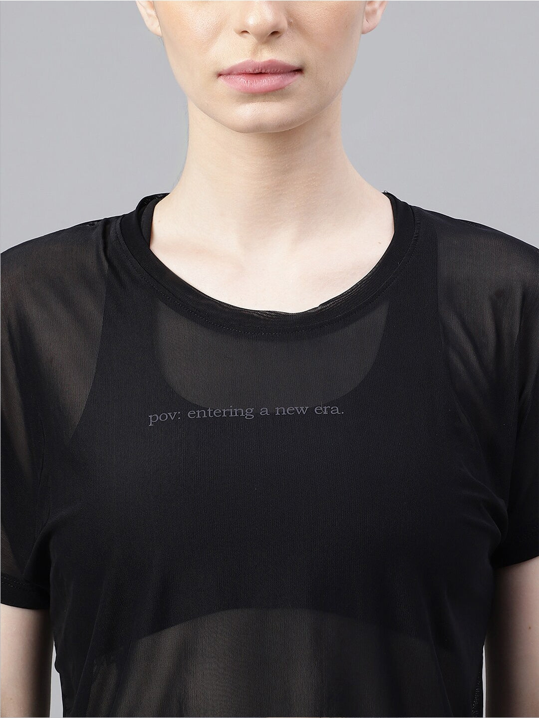 MKH Typography Printed Relaxed Fit Dri-FIT Sports T-shirt | Grocsy