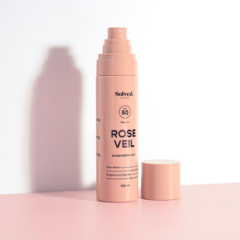 Solved Labs Rose Veil SPF 50 Sunscreen Rose Mist | Grocsy