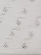 Tikhi Imli Grey Embroidered Mirror-Work Saree | Grocsy