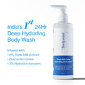 BeBodywise Triple Milk Deep Hydrating Body Wash - For Dry & Dehydrated Skin | Grocsy
