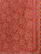 Saree Mall Rust Red & Mustard Yellow Printed Saree | Grocsy