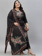 Sztori Floral Printed Regular Kurta With Palazzos & Dupatta | Grocsy