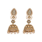 Nuyug 22K Gold Plated Aureate Swirl Jhumki Earrings | Grocsy