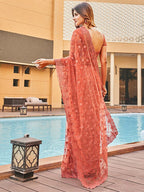 Tikhi Imli Embroidered Net Heavy Work Saree | Grocsy