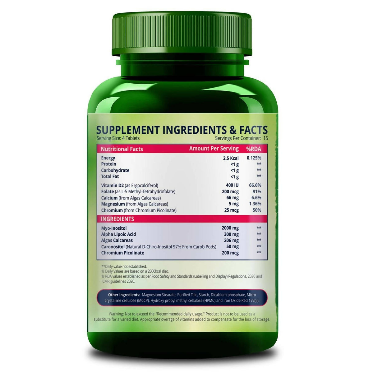 Himalayan Organics Pcos Supplement Tablets | Grocsy