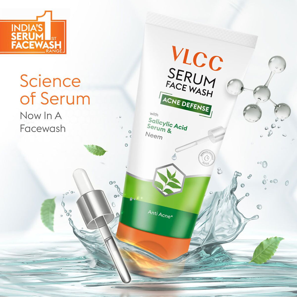 VLCC Acne Defense Serum Face Wash with Salicylic Acid Serum & Neem | Grocsy