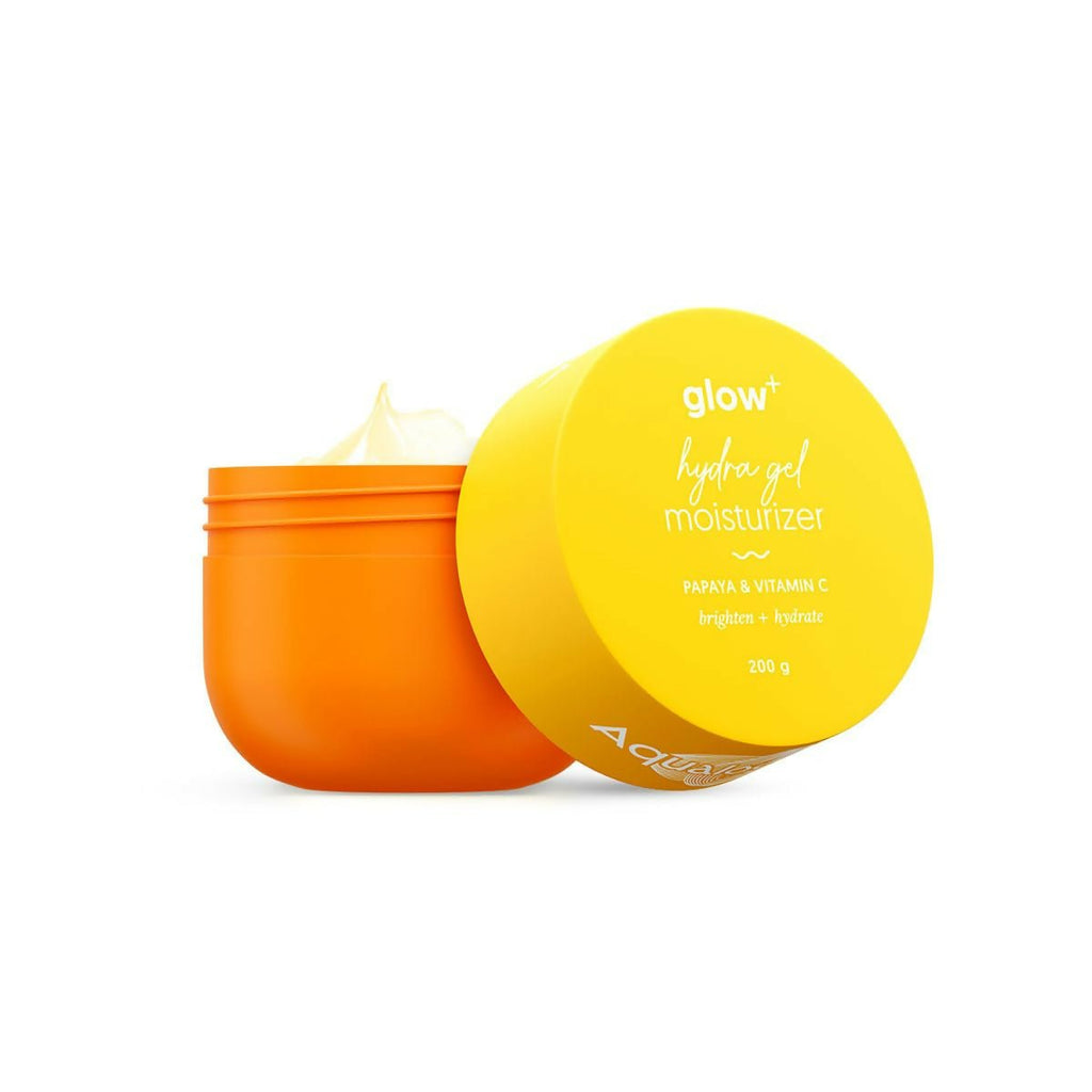 Aqualogica Glow+ Hydra Gel Moisturizer with Vitamin C & Papaya, Non Sticky & Quick Absorbing for Glowing Skin | Grocsy