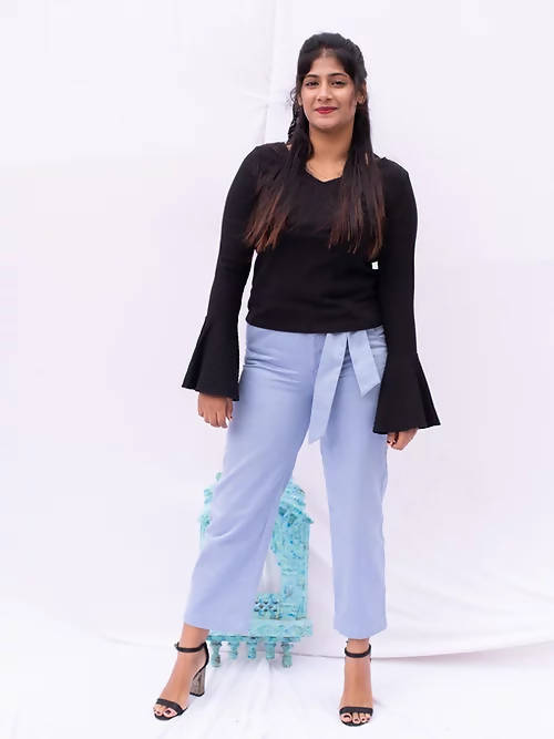 Diva Globe Denim Straight Cut Trouser | Grocsy