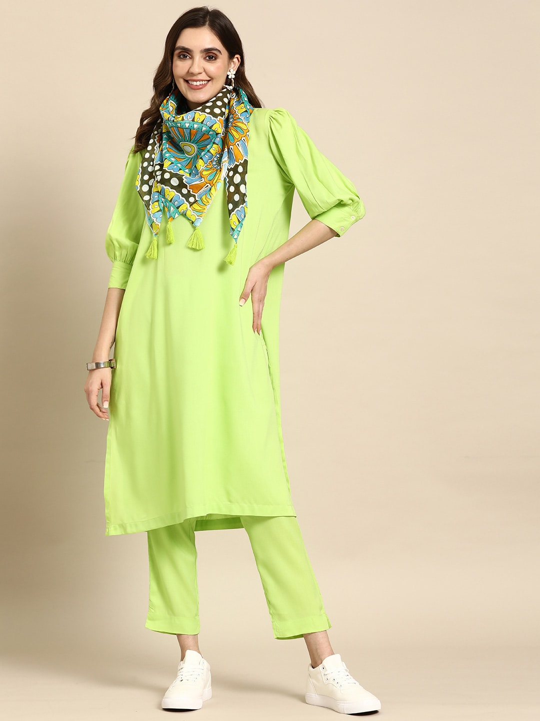 Sangria Women Kurta with Trousers & Dupatta | Grocsy