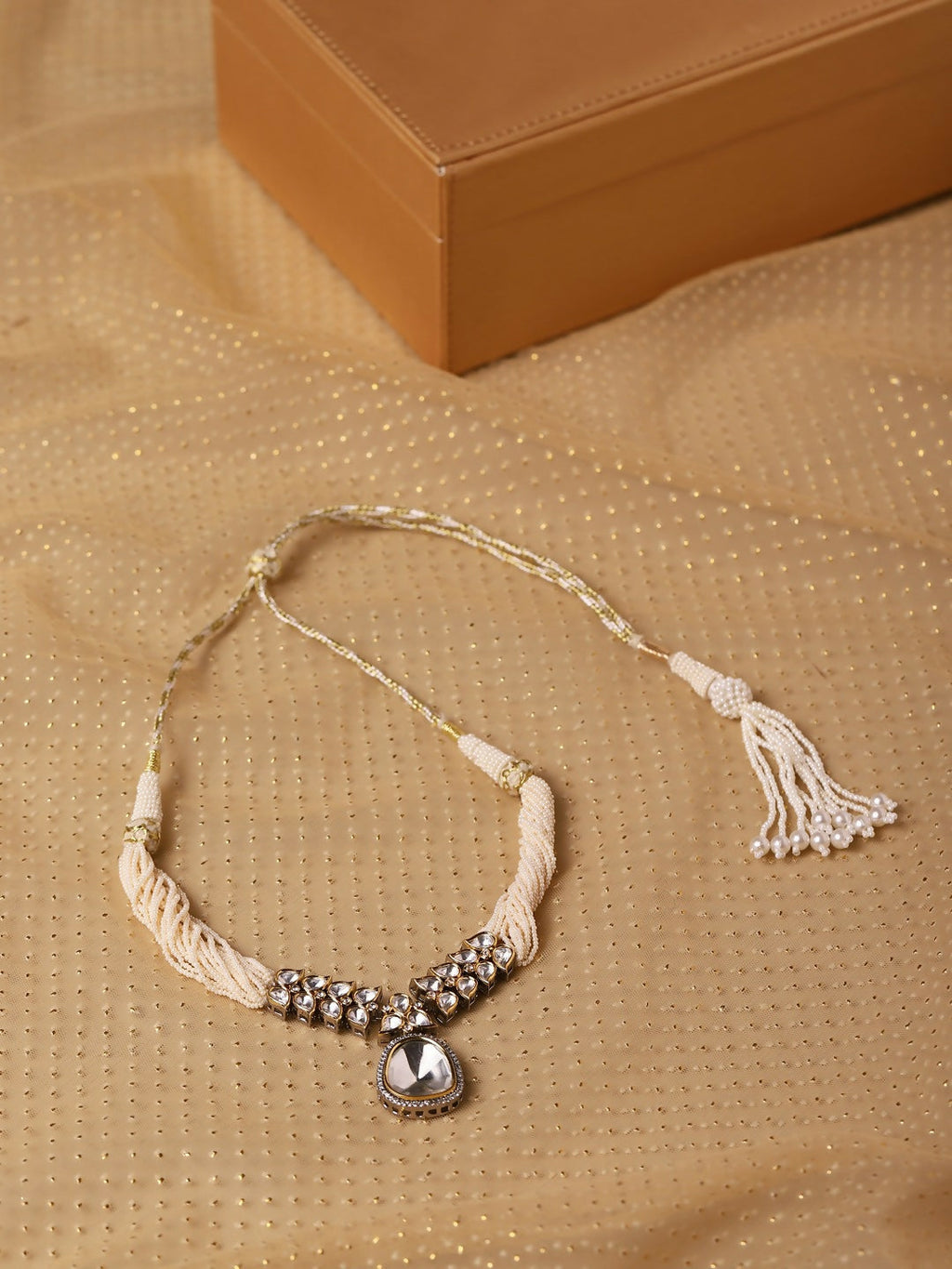 Short Kundan Neckpiece- Ruby Raang | Grocsy