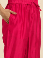 All About You Ethnic Motifs Embroidered Chanderi Silk Kurta with Trousers & With Dupatta | Grocsy
