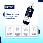 Dermistry 5% AHA 2% BHA Exfoliating D Tan Detan Acne Removal Body Wash For Oily All and Strawberry Skin | Grocsy
