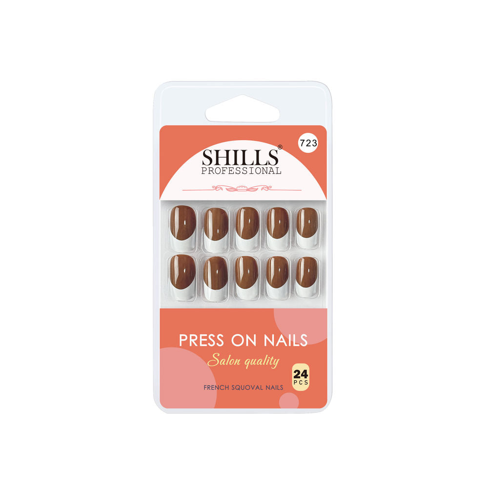Shills Professional Reusable Press On Nails French Square - SPN723 | Grocsy
