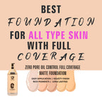 Matt Look Zero Pore Oil Control Full Coverage Matte Foundation - Light | Grocsy