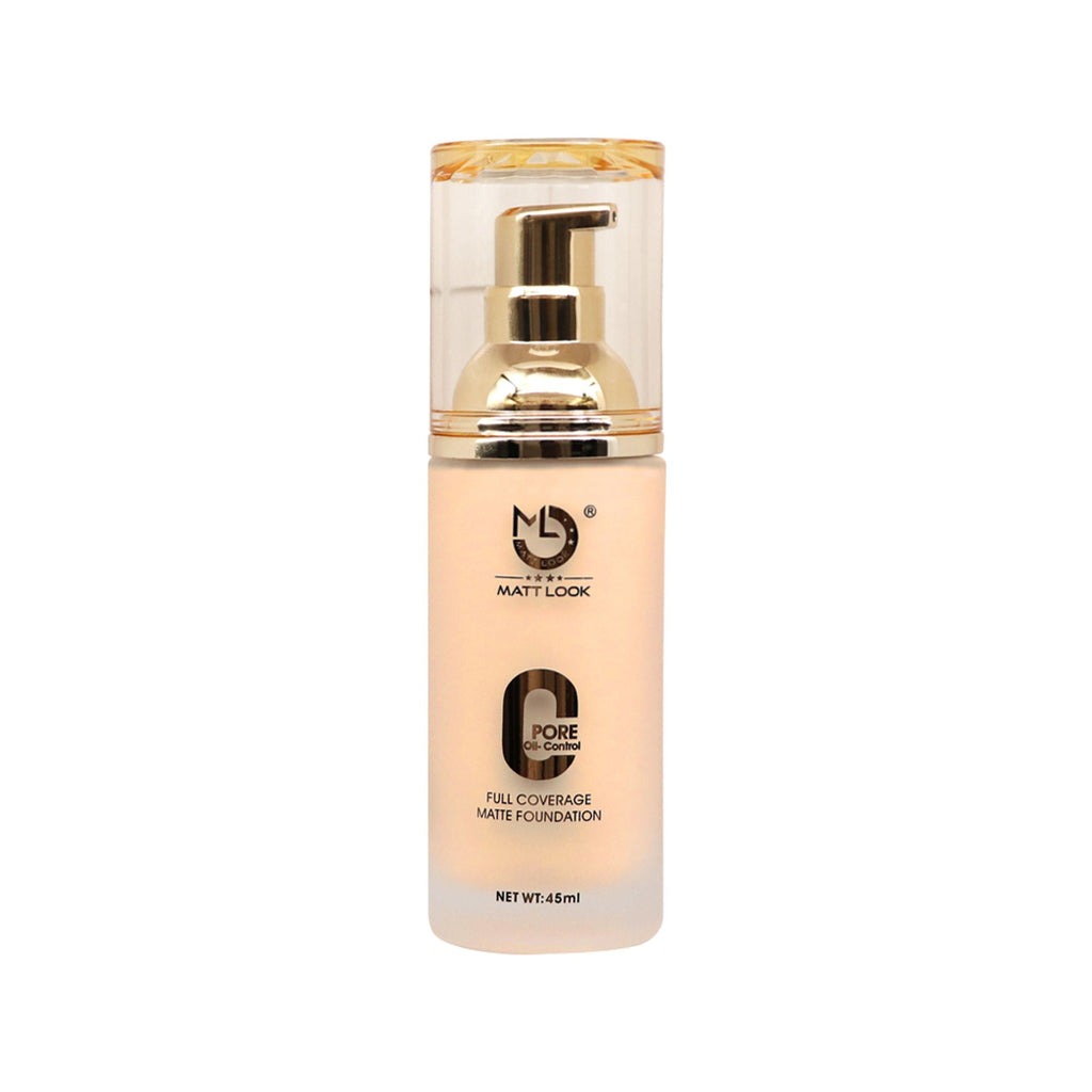 Matt Look Zero Pore Oil Control Full Coverage Matte Foundation - Beige | Grocsy