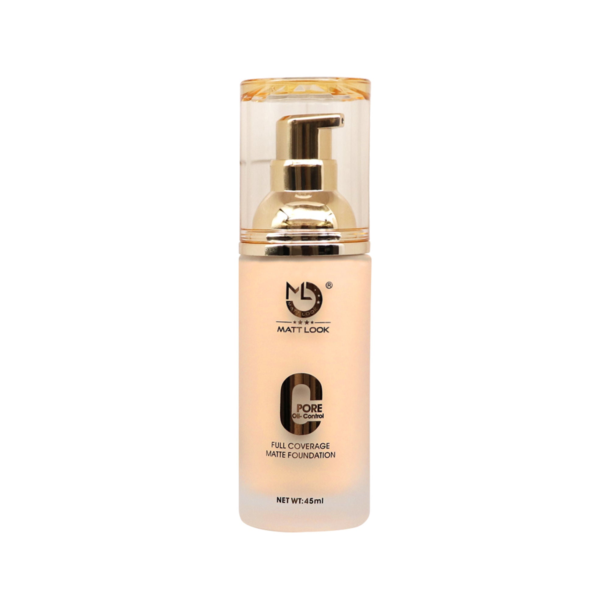 Matt Look Zero Pore Oil Control Full Coverage Matte Foundation - Beige | Grocsy