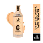 Matt Look Zero Pore Oil Control Full Coverage Matte Foundation - Beige | Grocsy