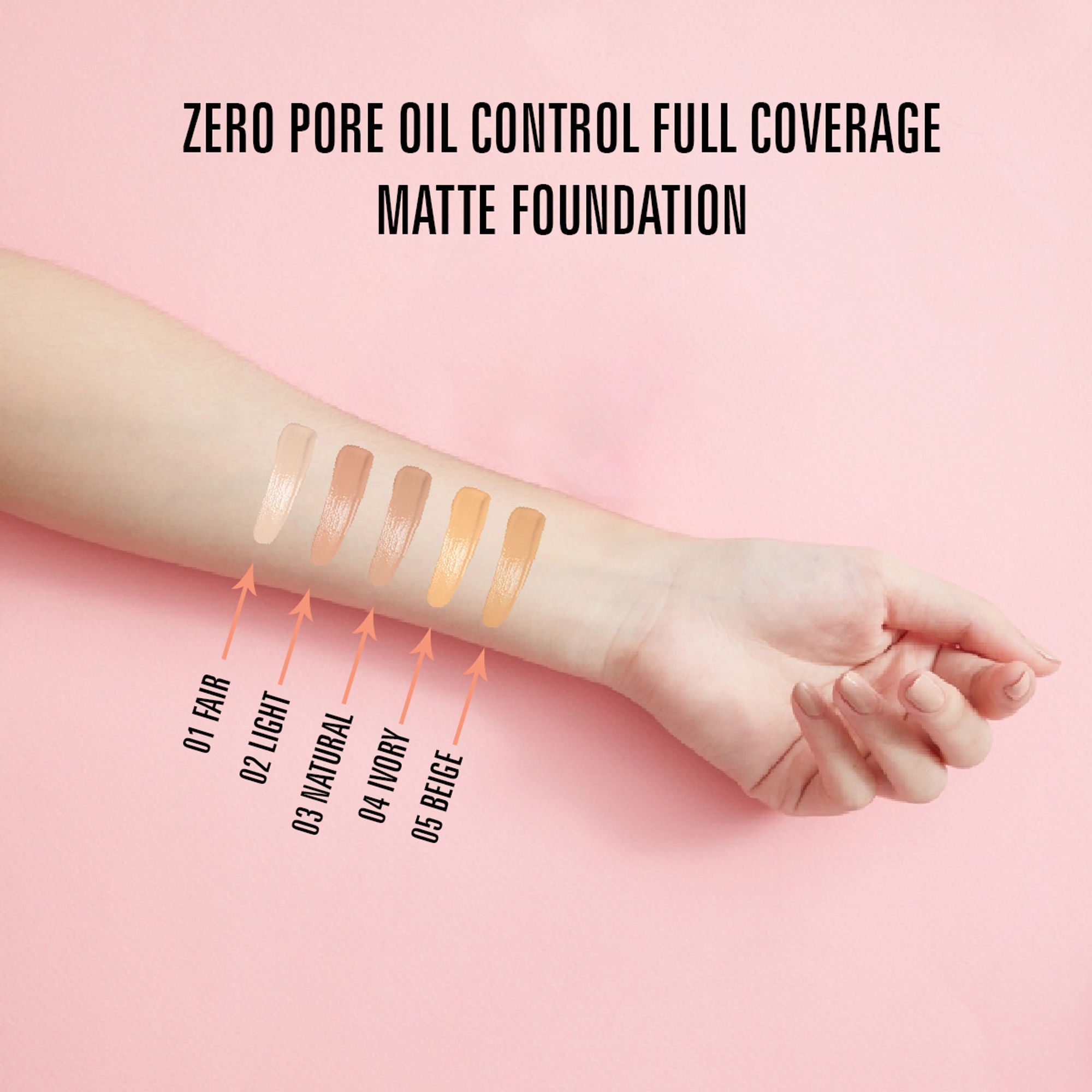 Matt Look Zero Pore Oil Control Full Coverage Matte Foundation - Beige | Grocsy