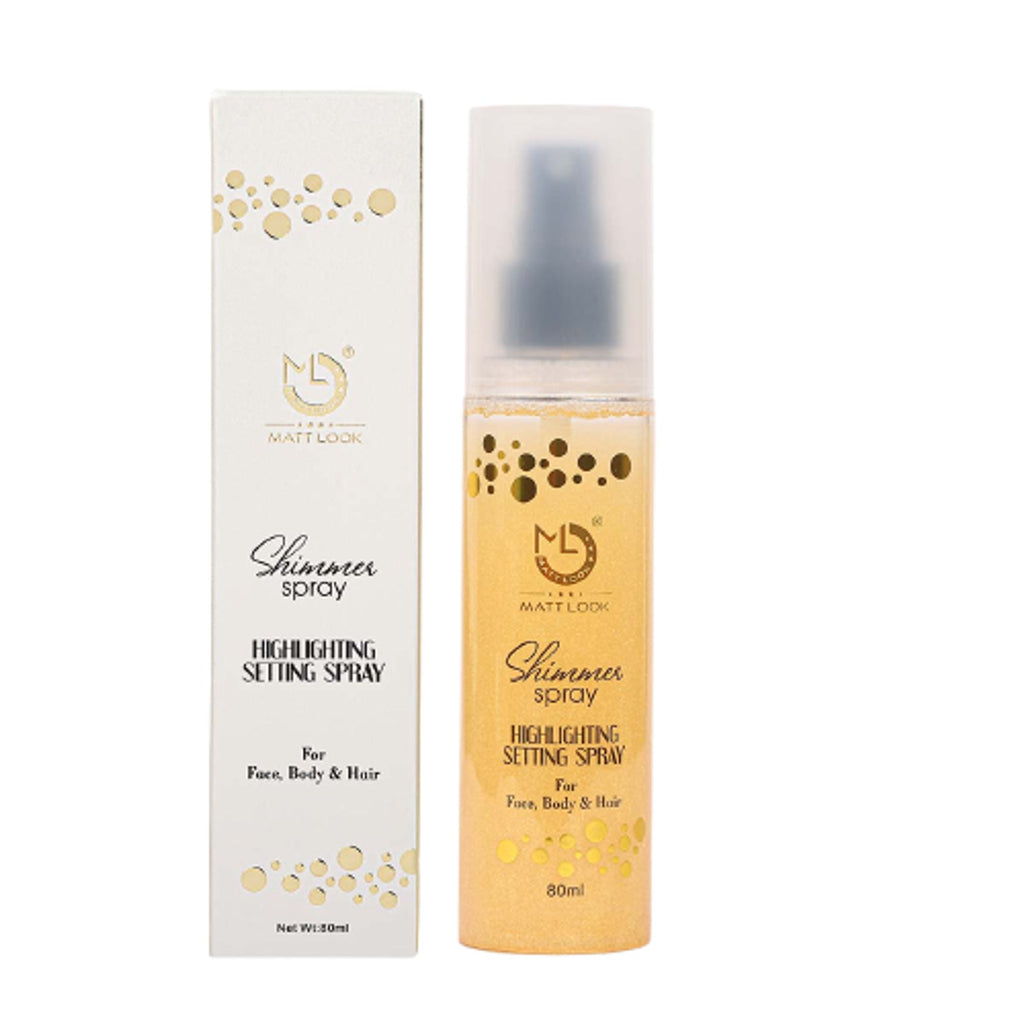 Matt Look Shimmer Highlighting Setting Spray - Gold 001 | Grocsy