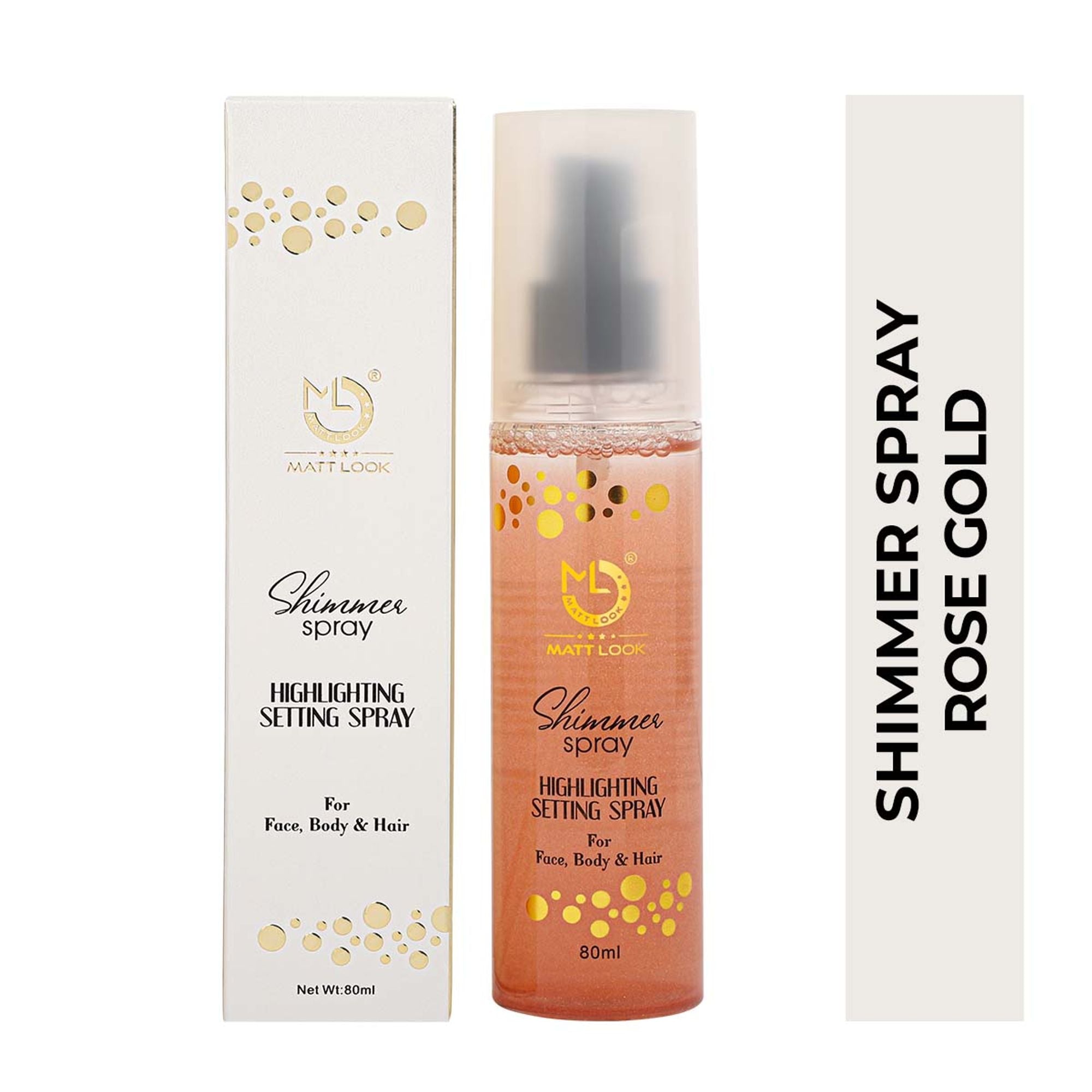 Matt Look Shimmer Highlighting Setting Spray - Rose Gold 003 | Grocsy