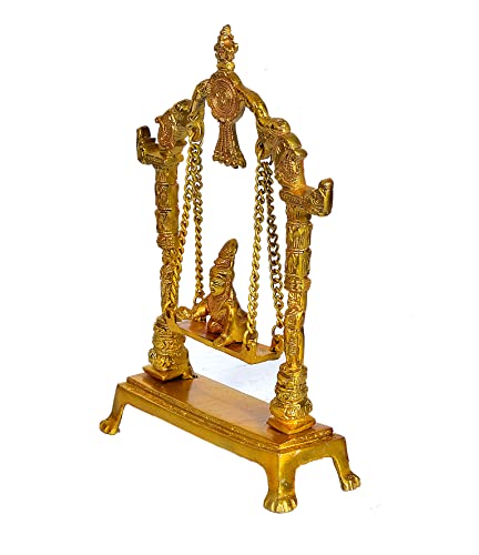 AONA Brass Bal Gopal Ladoo Gopal Jhula Swing | Grocsy